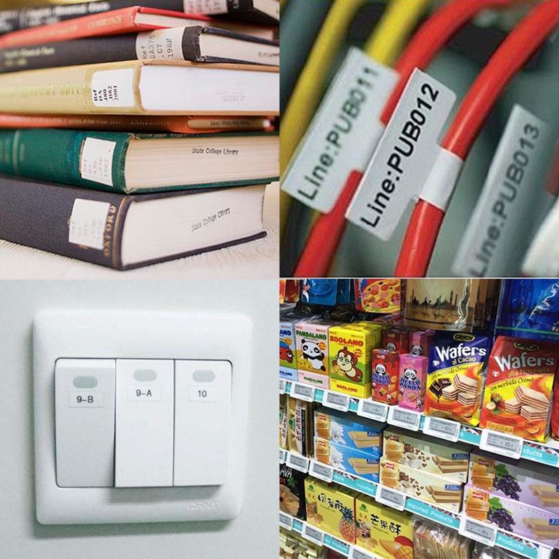 10pcs Max INK TAPE LM-IR300B compatible LETATWIN Cable ID Printer Electronic Lettering Machine LM-370E LM-380A LM-390 (2boxes)