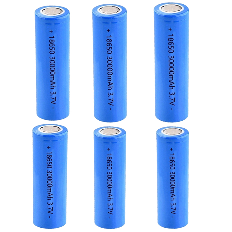 30000 mah 3.7v 18650 tophoved lithium-ion genopladeligt batteri led fiskelampe lommelygte sengelampe adgangskodelås batteri: Gul
