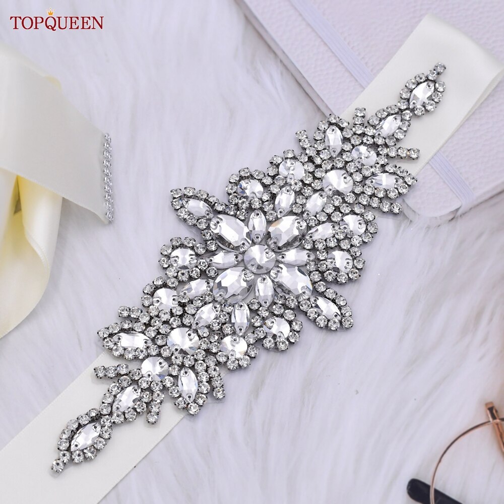 TOPQUEEN S01 Luxus frauen Gürtel Hochzeit Gürtel Zubehör Braut Brautjungfer Braut Schärpen Gürtel Für Abend Party Abendkleid Kleid