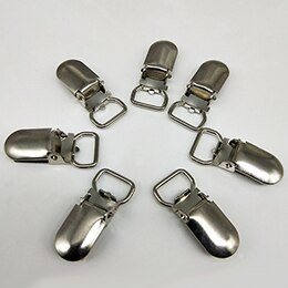 Lille 10mm sølv metalbetræk cirkulær sutteholder vante clips holdere til projekt håndværk 100 stk/parti: Default Title