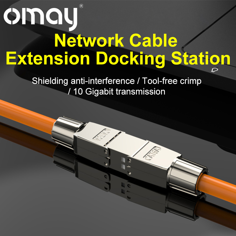 CAT6 Cat6A Cat7 Network Cable Extender Junction Adapter Connection Box RJ45 Lan Extension Connector Full Shielded Toolless crim