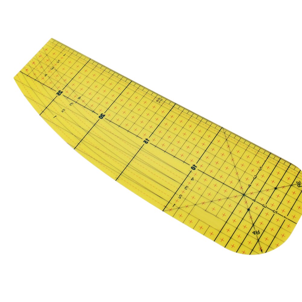 Régua de engomar quente retalhos alfaiate artesanato diy costura suprimentos ferramenta de medição resistente ao calor régua doméstico ferramentas de engomar: Amarelo