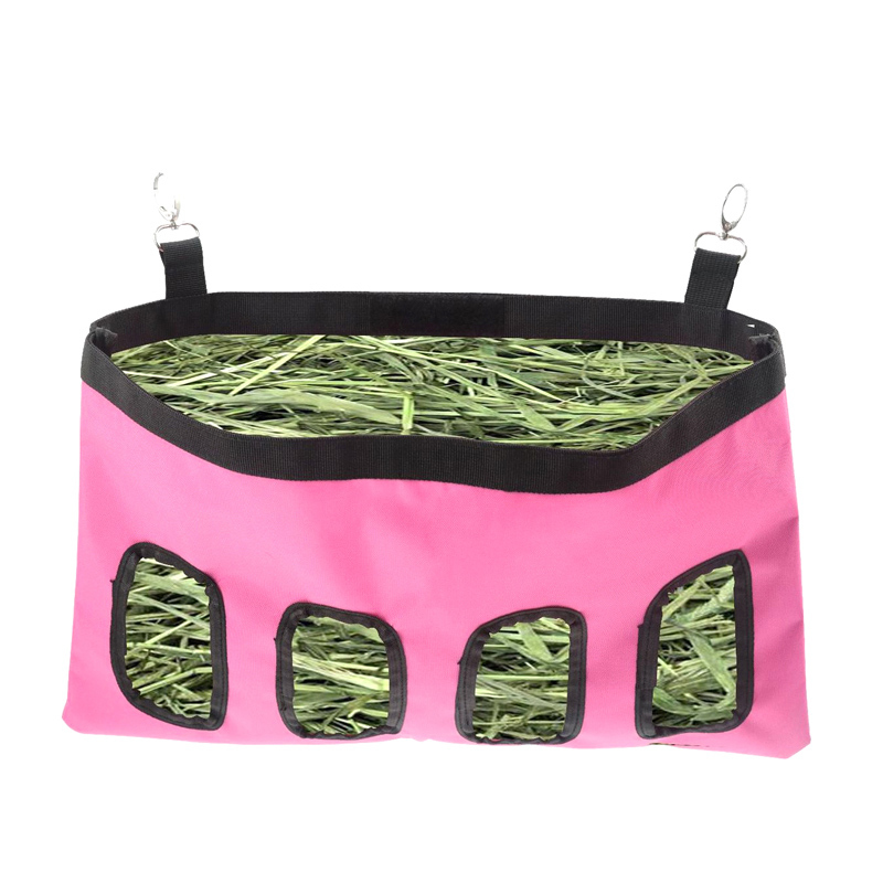 Sac à foin pour lapin et cochons d'Inde, mangeoire pour petits animaux, nourriture pour lapin, accessoires pour animaux de compagnie, 2/4 trous: SCARLET