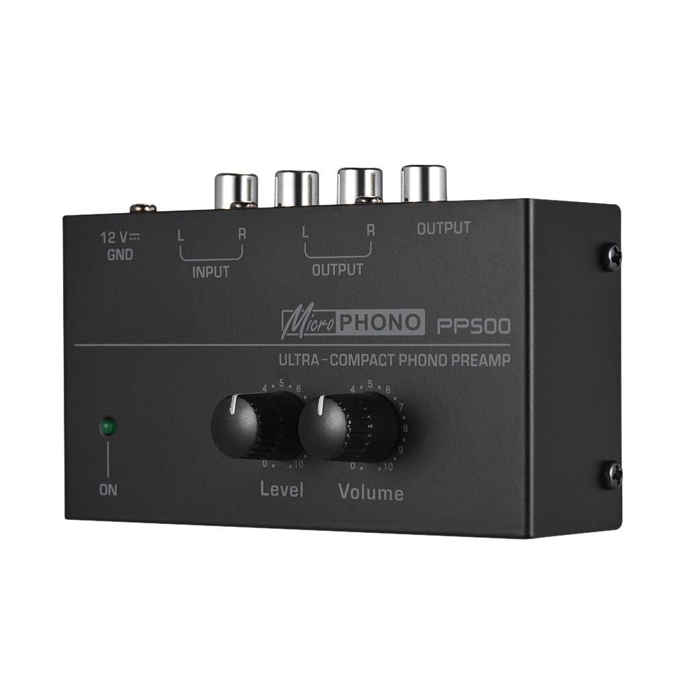 Phono Voorversterker Voorversterker Met Niveau & Volumeregeling Rca Input & Output 1/4 Accessoires