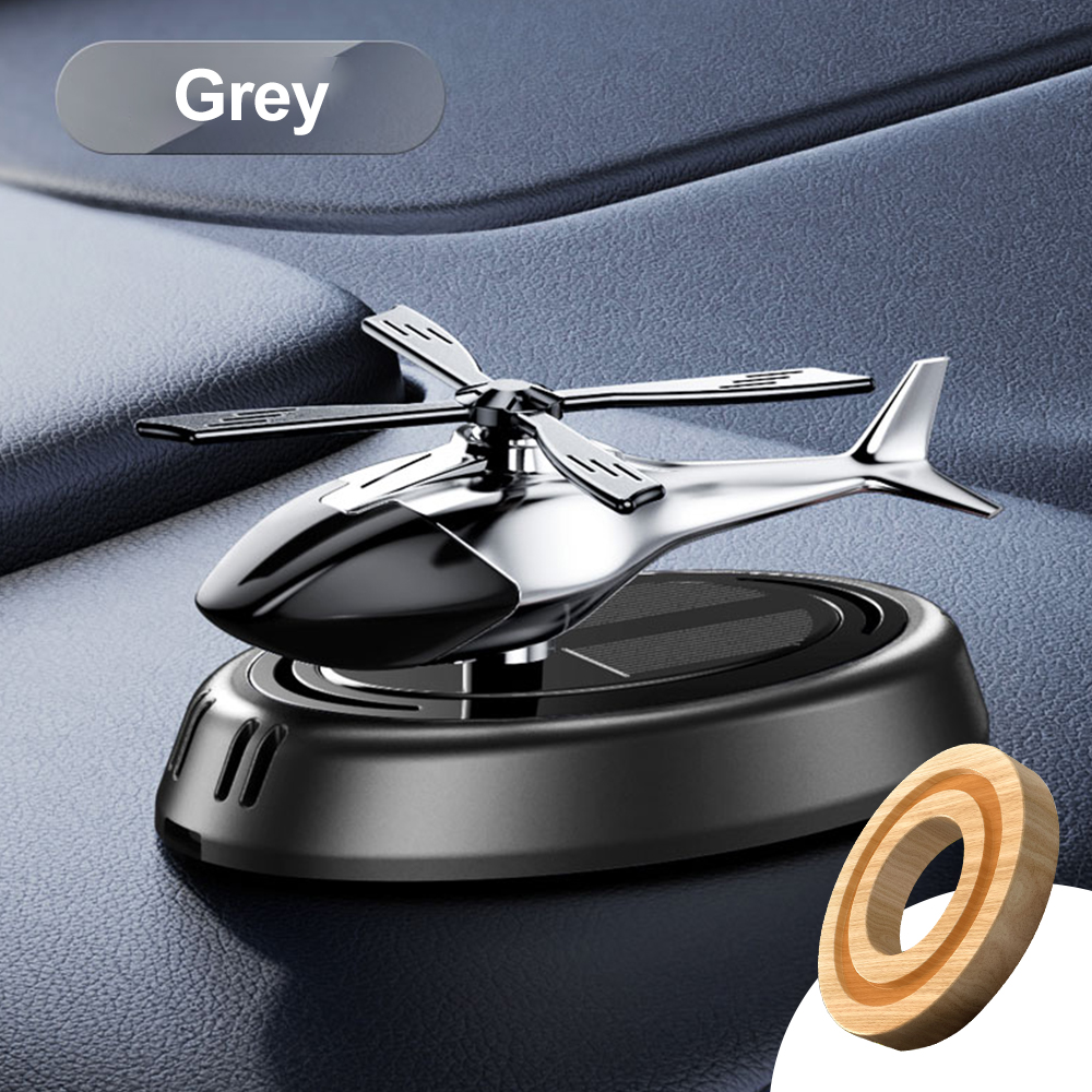 Auto-Lufterfrischer, Solar-Hubschrauber, Styling, dekorative Aromatherapie, Auto-Innenzubehör, Propeller, rotierender Parfüm-Diffusor: Orange