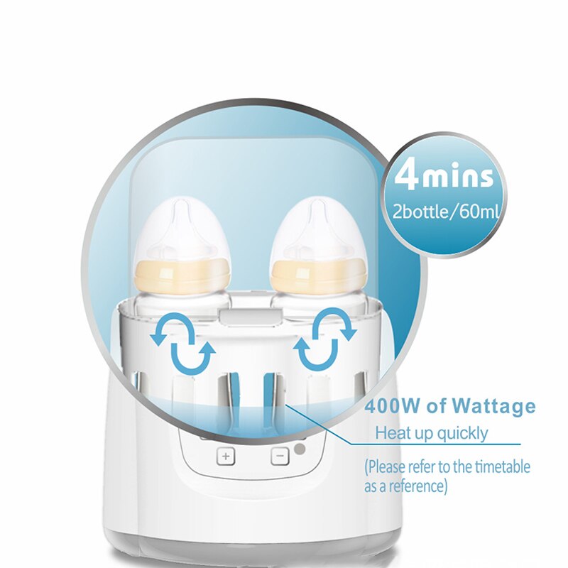 Flessenwarmer Fles Sterilisator Dubbele Flessenwarmer Voor Moedermelk Nauwkeurige Temperatuurregeling Warmer Verwarming Voedsel