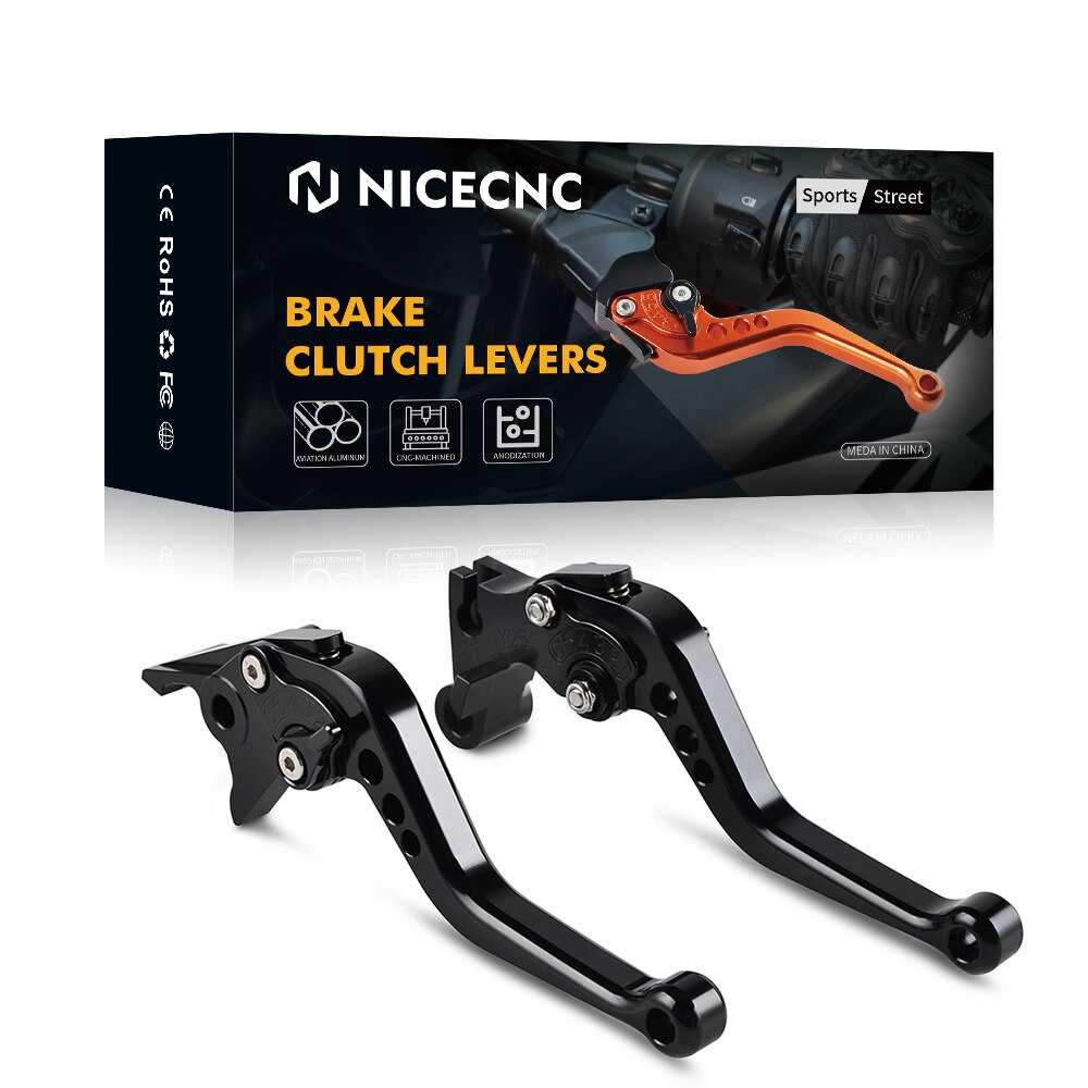 Alavanca de freio e embreagem para motocicleta, para kawasaki z900, z650, z 650, versys 650, versys 1000, ninja 650r/tablete vulcan/s 650cc: all black Short