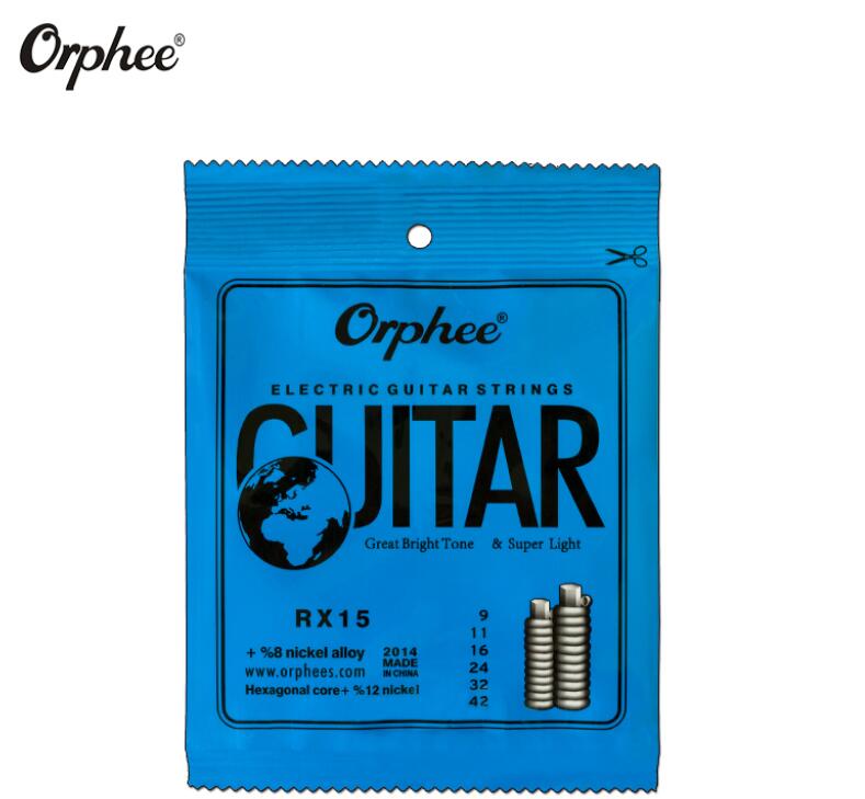, 10 Uds. Cuerdas de guitarra orphee RX15 RX17 RX19, cuerdas de guitarra eléctrica súper ligeras: RX15