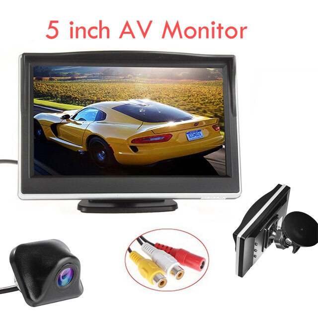 5 Inch Tft Lcd-scherm Auto Monitor Hd 800*480 Omkeren Parking Monitor Met 2 Video-ingang Voor Reverse achteruitrijcamera: 5 inch-009 S