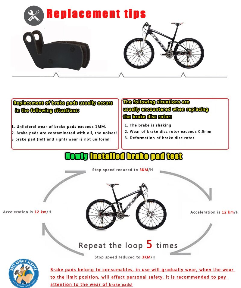 2 paar MTB mountainbike Radfahren Fahrrad Rabatt Bremsbelag Für MAGURA Marta SL halb-metallisch Zubehör