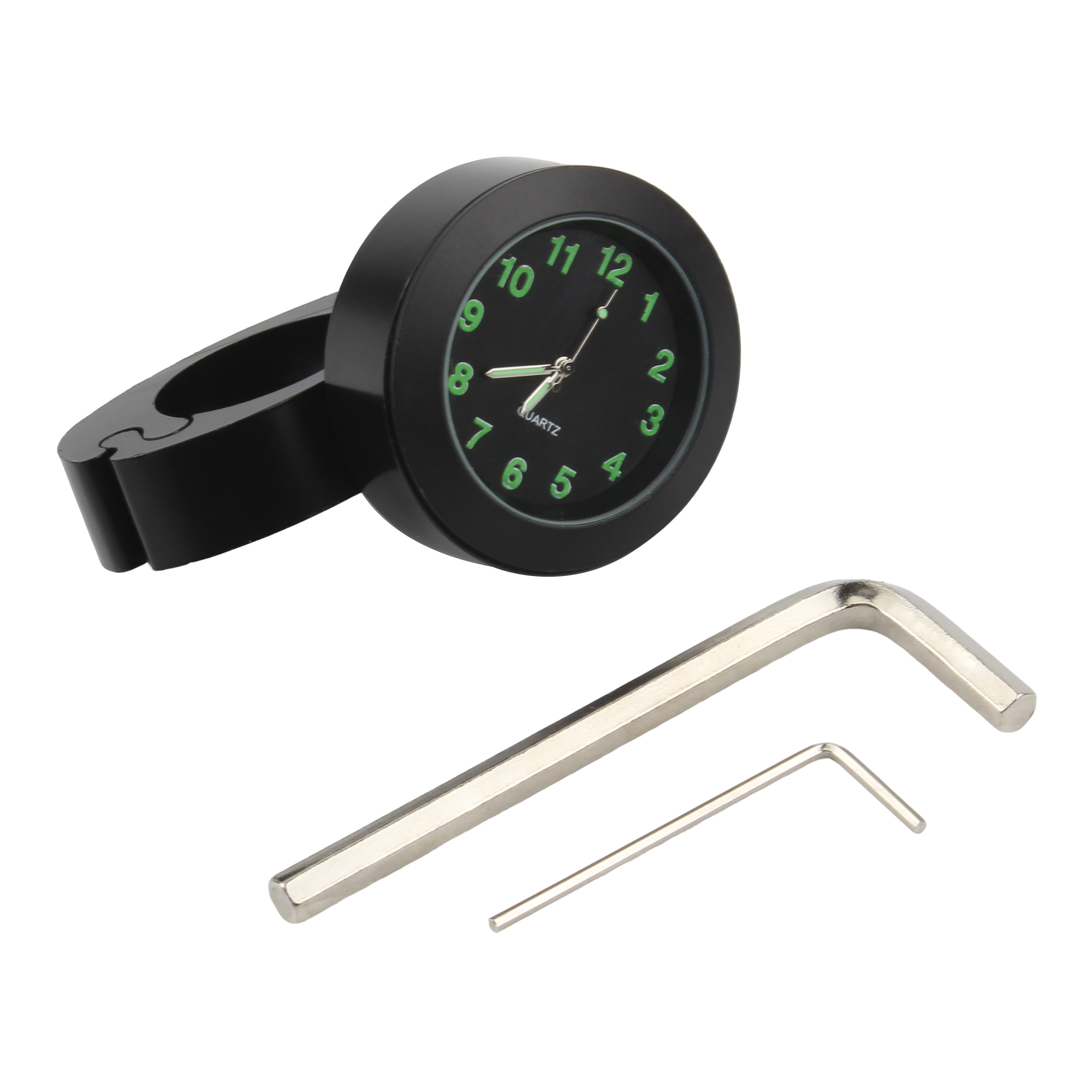 Motorrad zubehör wasserdichte Uhr Universal- Motorrad Lenker halterung mocti lucent Uhr Uhr Schmutz Grube Fahrrad Teile: Schwarz