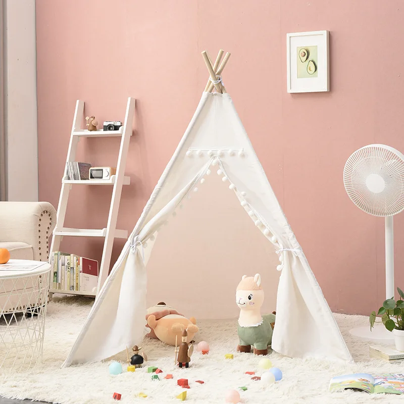 1.35M Tent Voor Kind Spelen Huis Wigwam Voor Kinderen Draagbare Kinderen Tipi Tenten Tipi Tipi Infantil Kid Tent Meisje Speelkamer