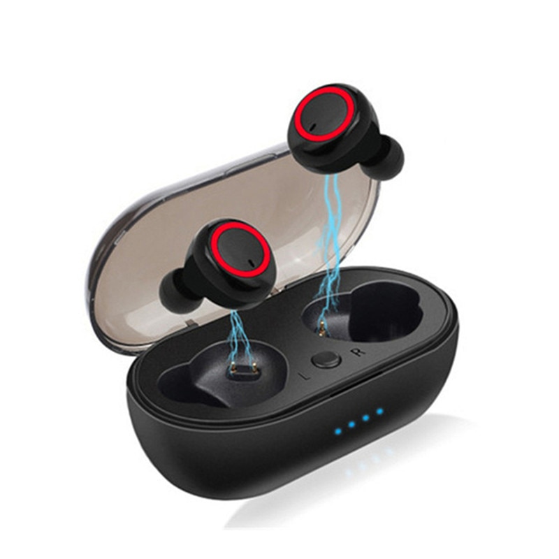 Auricolari Bluetooth 5.0 Wireless tated cuffie Stereo Bluetooth HiFi Gamer Sport auricolare con scatola di ricarica