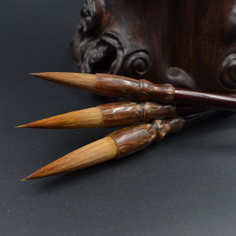 3pcs White Clouds Calligraphy Wolf Hair Writing Brush Calligraphy Drawing Freehand Painting Brushes Brush Pen Tinta China