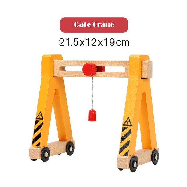 Tutti i tipi di Gru per la Ferrovia In Legno Accessori Magnetica Stazione Ferroviaria Giocattoli Compatibile con Tutto Il Legno Pista Giocattoli Educativi: NO 02