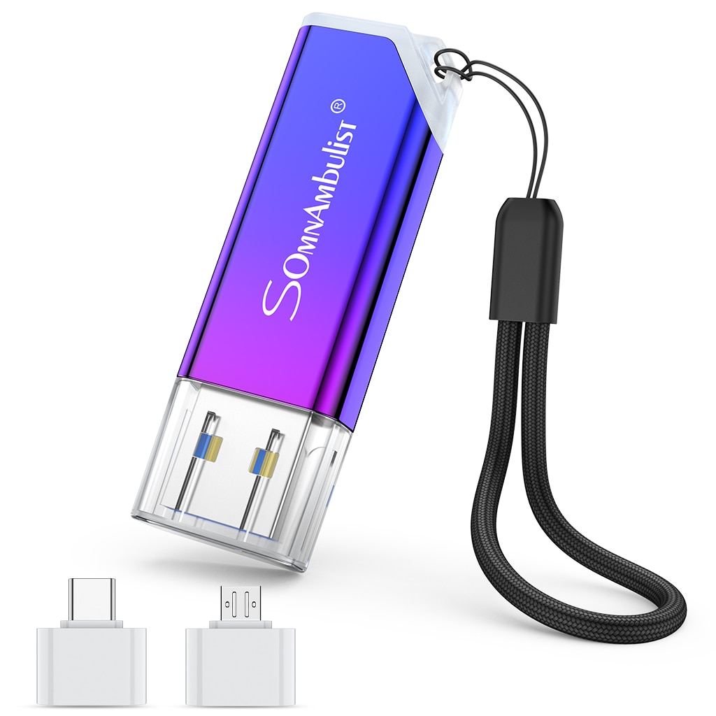 Memoria USB 3,0 de Metal con gradiente fino, 8GB, 16GB, 32GB, 64GB, 128GB, 256GB, externa, 3,0