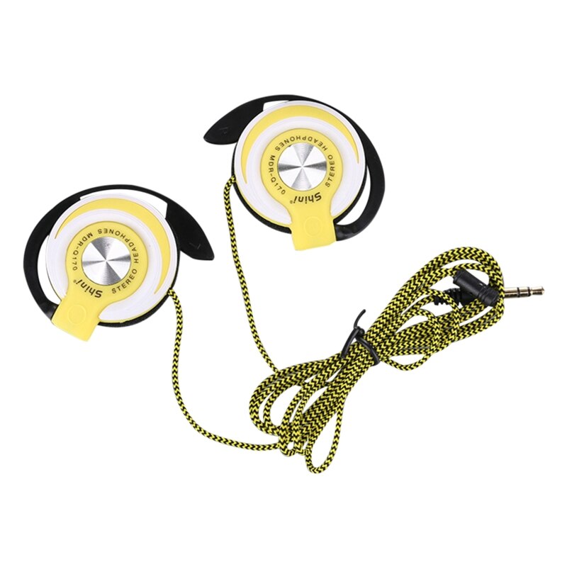 Uniwersalny wtyk 3.5mm przewodowy klip do gier sportowych na słuchawki Laptop MP3 słuchawki douszne do siłowni do treningów i ćwiczeń