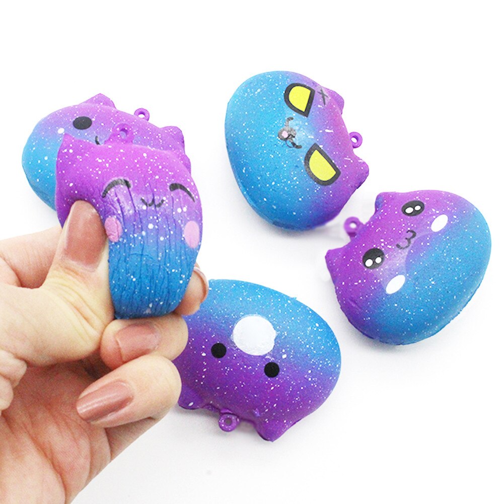 Fidget Toys Popit Squishies Galaxy Kitty Slow Rising Cartoon Cream Scented Stress Relief Toys Антистресс Figet Toys Stress Toy: Light Grey
