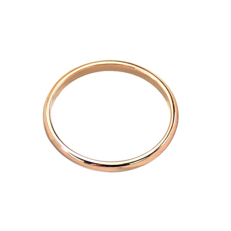 Jeemango Titanium Staal Rose Goud Anti-Allergie Gladde Eenvoudige Engagement Wedding Koppels Ringen Voor Vrouw Meisjes Anneau JR19161