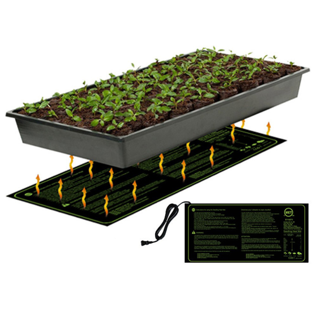 Seedling Heating Mat 24x52cm Waterproof Plant Seed Germination Propagation Clone Starter Pad 110V/220V Garden Supplies 1 Pc