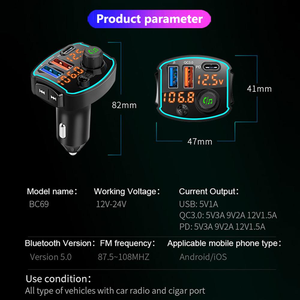 Bluetooth-autoradio mit 5.0-  mp3 -stereoanlage, usb-schnellladefunktion, schnellladegerät, bluetooth- und dsp-musikunterstützung