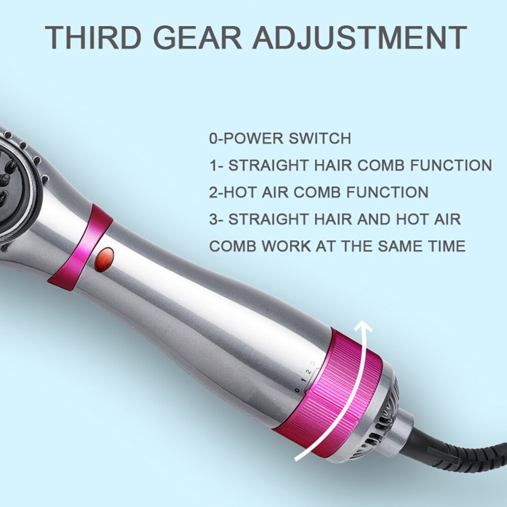 Electric Hair Dryer Comb Straightener Dual-purpose Air Brush Ceramic Anti-ironing Blower Multi-function Styling Tools