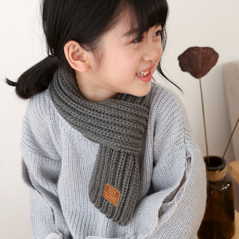 Toddler Baby Winter Scarves Warm Knitted Bib Boy Girls Adult Autumn Winter European American Children Winter Wool Scarf KF905