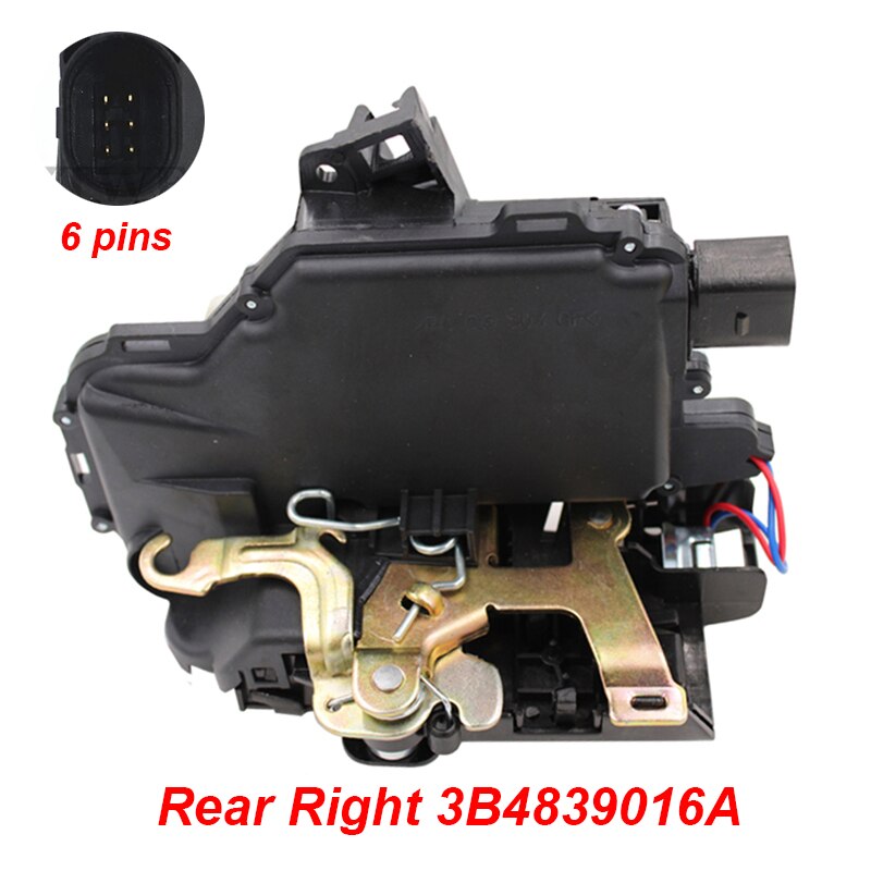Actuadores de pestillo de cerradura de puerta, accesorio para Passat B5 Golf MK4 3B1837015A 3B1837016A 3B4839015A 3B4839016A,: Rear Right