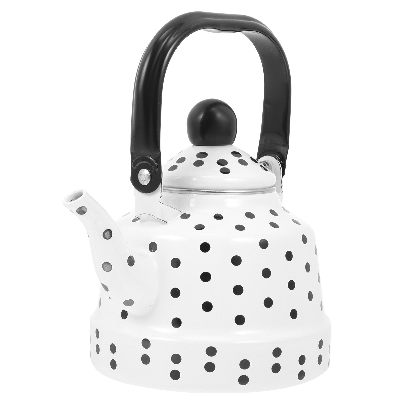 Emaille Waterkoker Golf Punt Patroon Water Kokend Ketel Keuken Supply: White