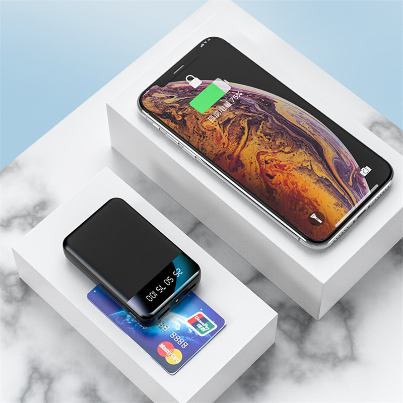 Power Bank 30000 mAh Mini Portable Phone Charger Outdoor Travel Powerbank LCD Digital Display LED Lighting External Battery Pack