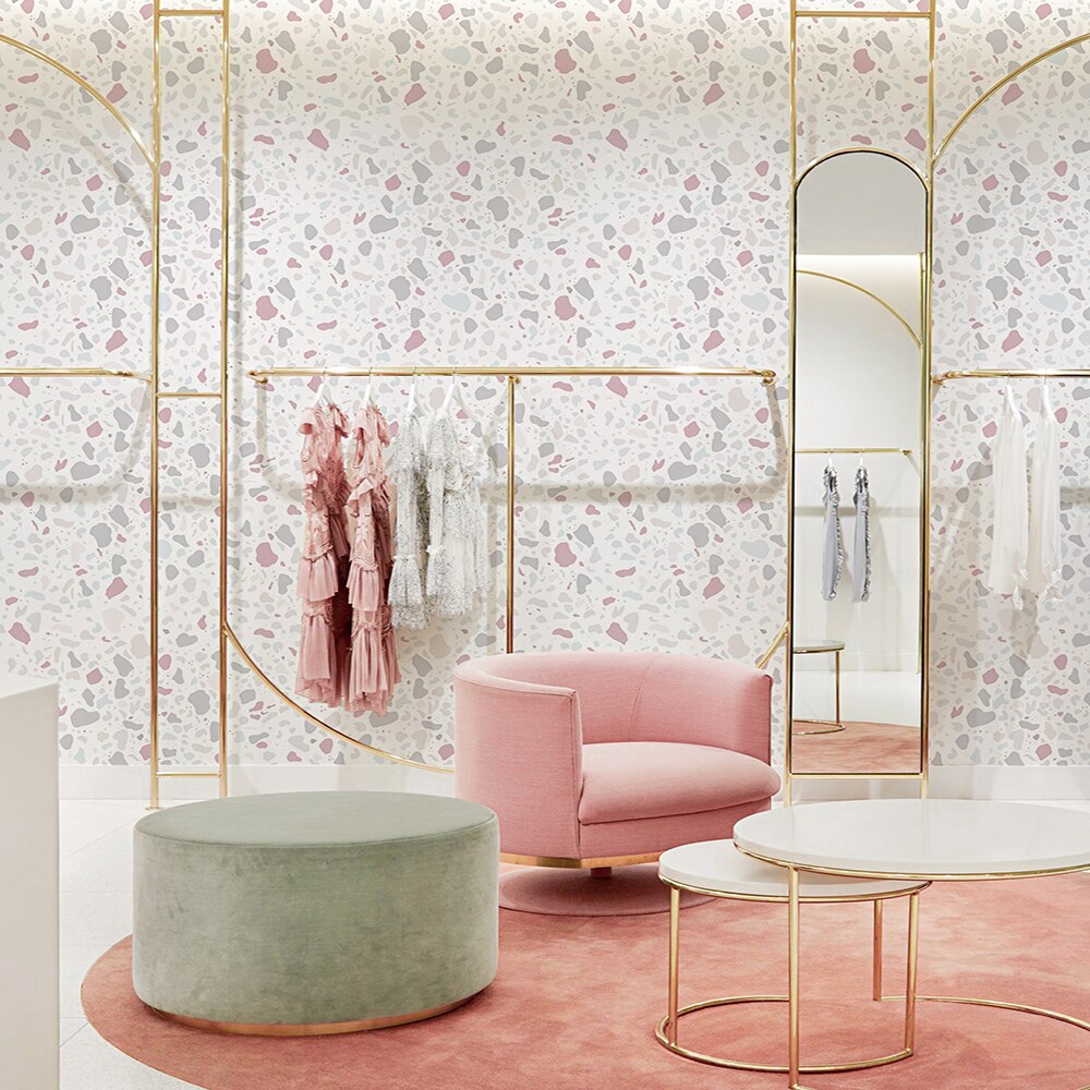 Funlife® 40 x 250cm terrazzo vægklistermærke gør-det-selv dekorativt selvklæbende fliseklistermærke til stue badeværelse køkken boligindretning