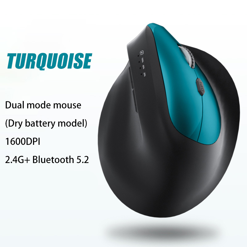 Xiaomi Bluetooth Vertical Mouse Tri-Mode Ergonomic 9600 DPI Adjustable Optical Silence Gaming Mouse Office Dormitory Comfortable: black