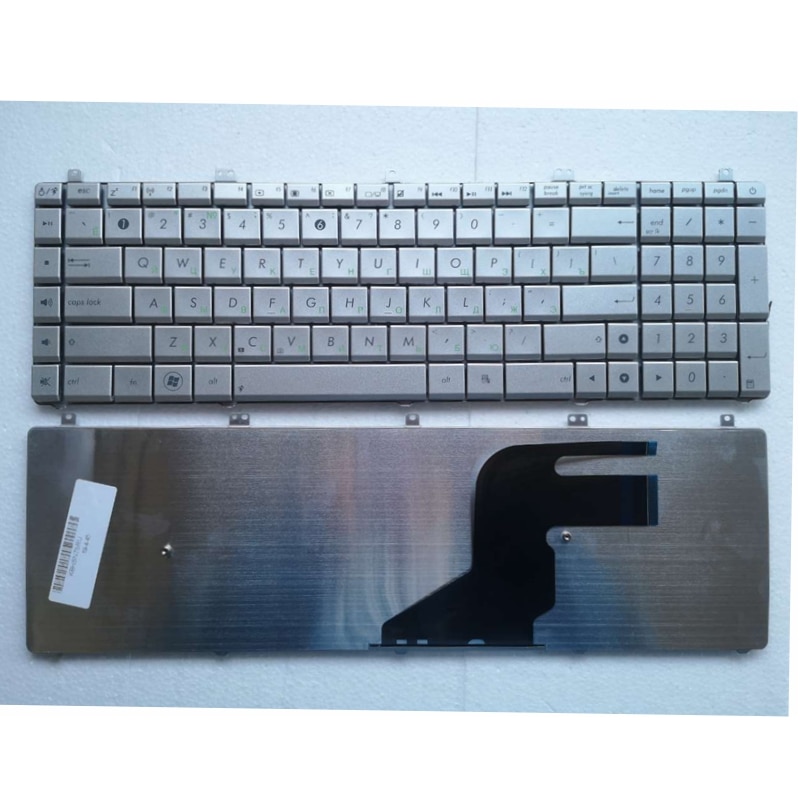 Ru Layout Zilveren Laptop Toetsenbord Voor Asus Serie N75SL N55SF N55SL N55SF N75SF N55 N75 N75SF N75S N75Y Russische