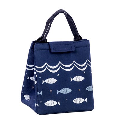 Fiambrera sin Bpa para bebé, contenedor de comida portátil, caja de almuerzo para niños y estudiantes: Blue bag