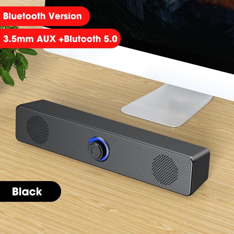 Home Theater Sound System Bluetooth Speaker USB Powered AUX 3.5mm Wired Soundbar Computer Speakers For TV Soundbar Box Subwoofer: HotBluetooth Version