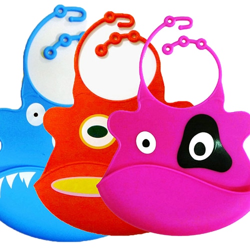 Baberos alimentación bebé Baberos alimentación silicona impermeable ajustable paños eructos niños Delantales para chicas niños comiendo el almuerzo Peto