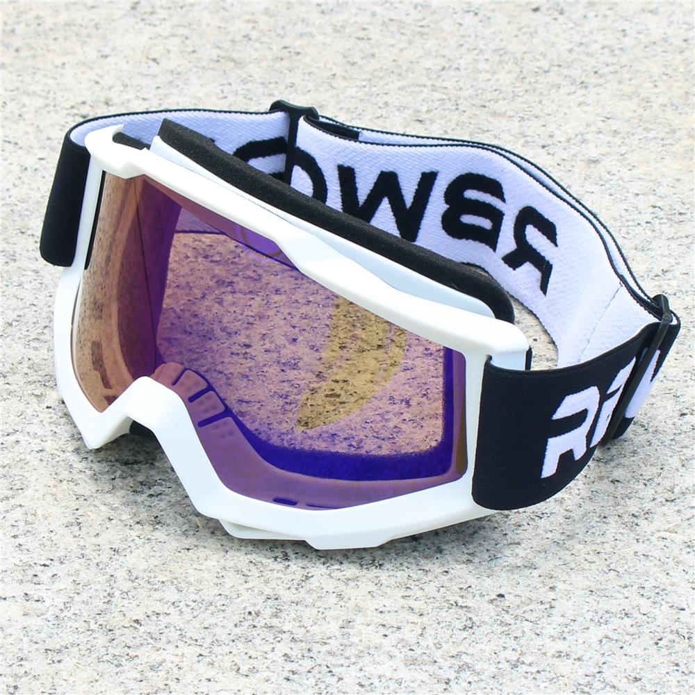 Gafas de sol para motocicleta para hombre, protección de seguridad para Motocross MX, casco de visión nocturna, gafas de conducción vintage, gafas retro para moto: Azul