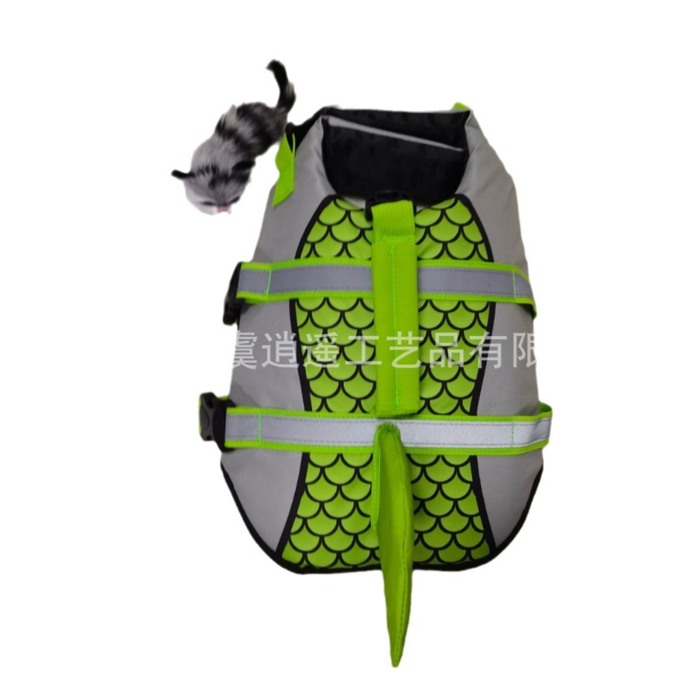 Gilet de sauvetage pour chien requin, flottabilité améliorée, vêtements de natation pour petits chiens, gilet de sécurité avec poignée pour chiens de taille moyenne et grande, surf