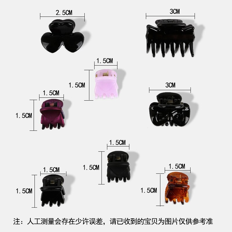 12-24 st/kartong svart mix färg liten flicka babysäker plast hår klämmor hårnålar flickor koreansk stil hårstyling accessoarer