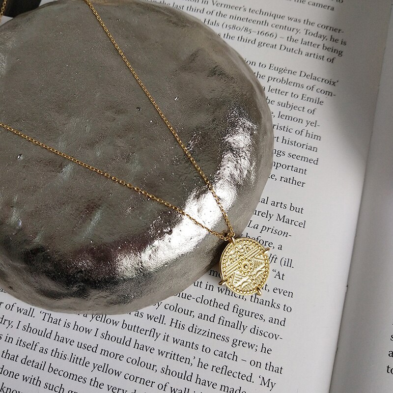 WTLTC-collier avec pendentif en argent Sterling 925, collier rond, ciel étoilé, breloque en forme de disque, bijoux célestes, de médaille, Chokers