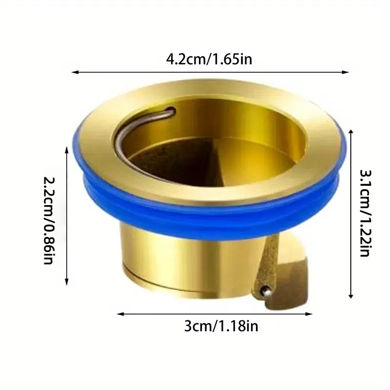 Brass floor drain core floor shower drain plug anti-insect and anti-odor kitchen bathroom toilet drain, drain backflow preventer