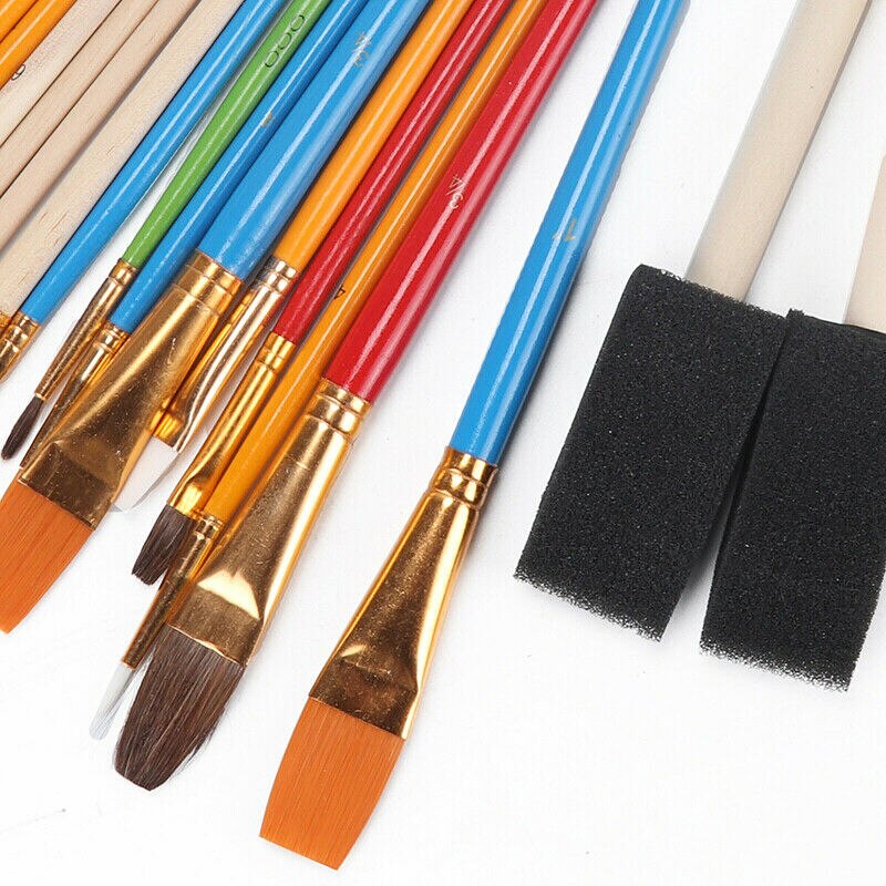 25Pcs Artist Watercolour Painting Brushes Set Paint Acrylic Watercolor Pen Art Supplies Oil Art Craft Accessories
