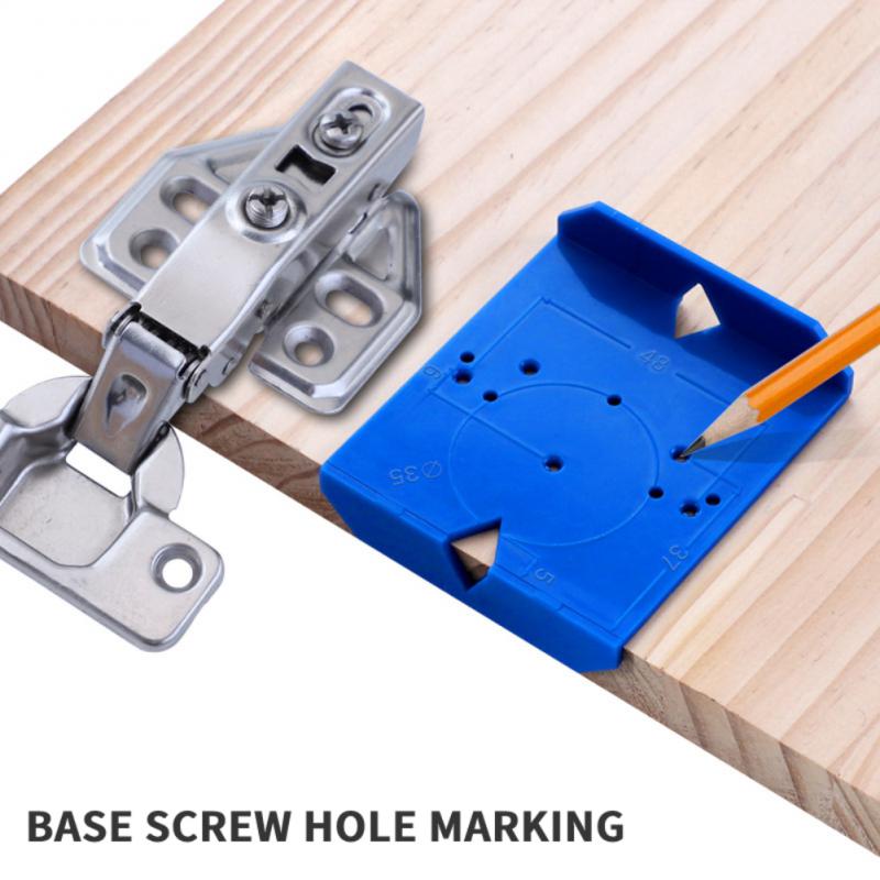Hinge Hole Drilling Guide Door Cabinet 35/40mm Hinge Drilling Locator Hole Opener Marking Tool Kit DIY Woodworking Hand Tool Set