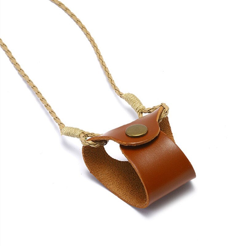 Hangende nekclip brillen tassen dames heren draagbare etui leren brillenkoord schattige beschermhoes