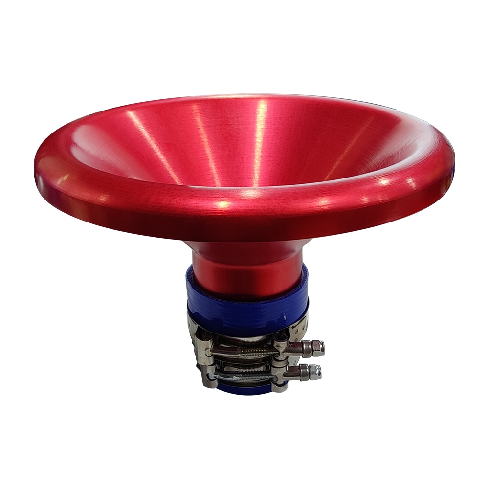 2.5 "Auto Bellmouth Velocity Stack Adapter Air Intake Turbo Hoorn Zilver Blauw Rood Zwart Tone Air Intake Turbo Hoorn met 2.5 Slang