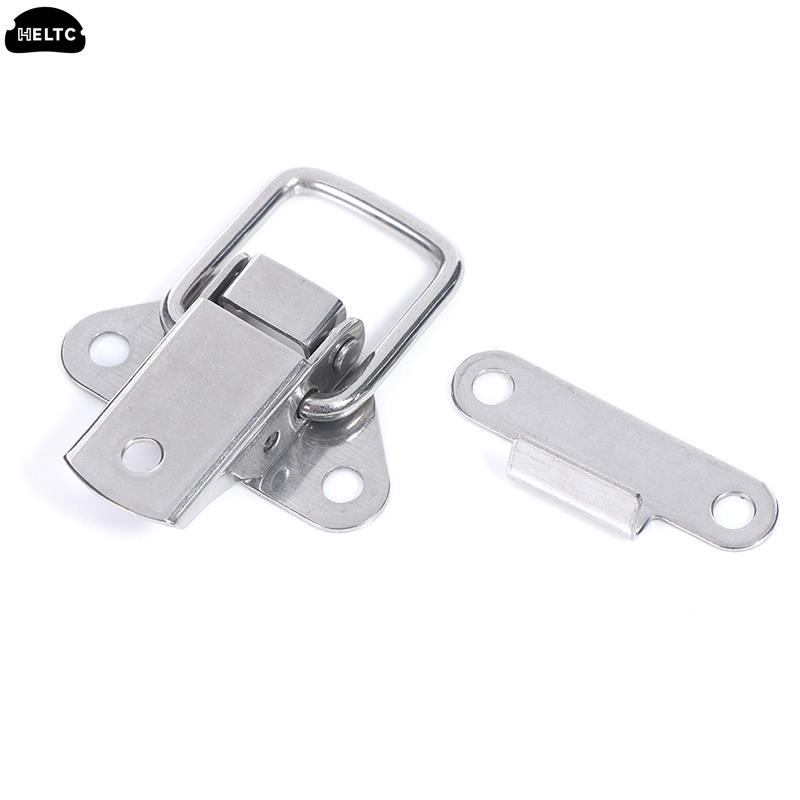 304 aço inoxidável trava trava para caixa de ferramentas, bloqueio trava Hasps, Metal Toggle Catch Fecho, Box Carregado Dobradiças, Acessórios de Hardware Móveis, 1PC