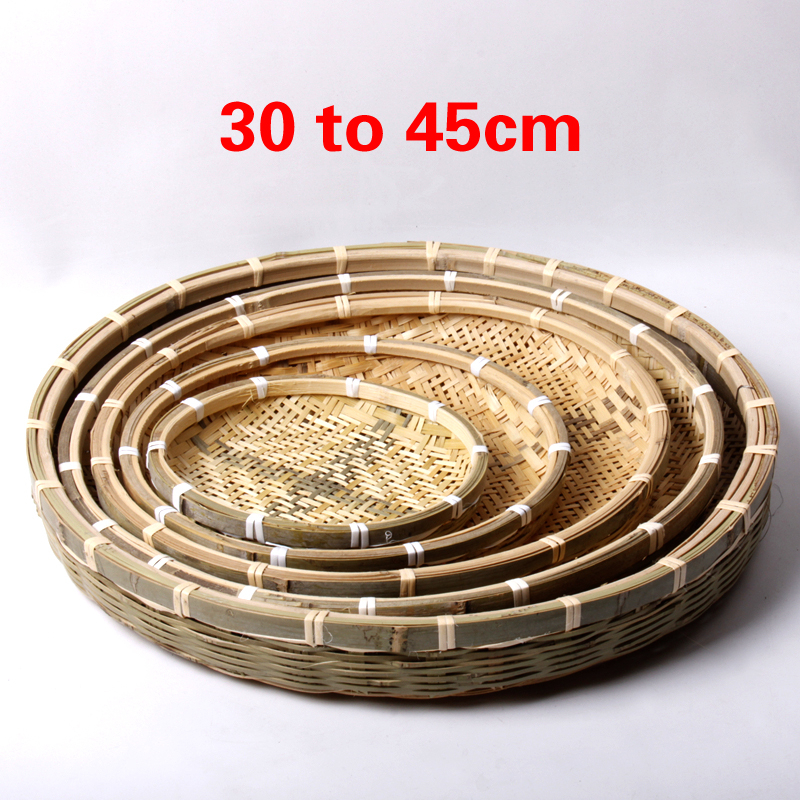 handmade bamboo woven perforated bamboo screen large hole fine hole household dry tea round bamboo board dustpan rice screen