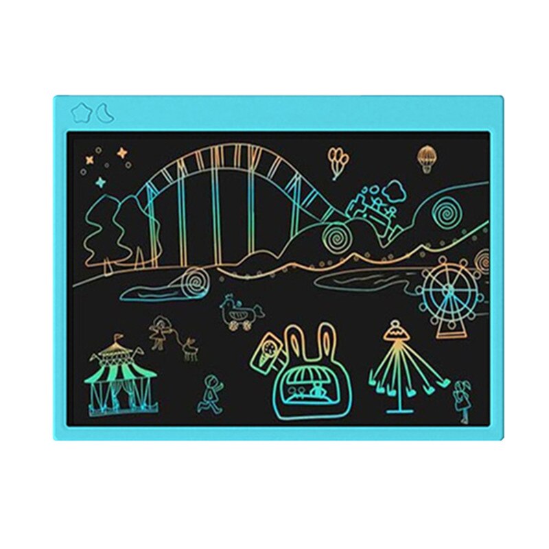 16-Inch Handwriting Board LCD Light Energy Electronic Rechargeable Drawing Children's Writing Board Smart Blackboard: Colors Blue