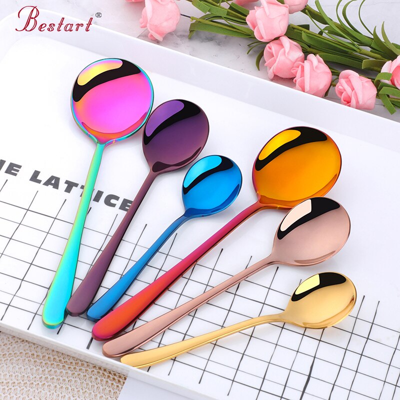 3 pçs preço barato espelho polonês colher de mel colheres de degustação de aço inoxidável conjunto colher de jantar colher de sobremesa colher de café utensílios de mesa