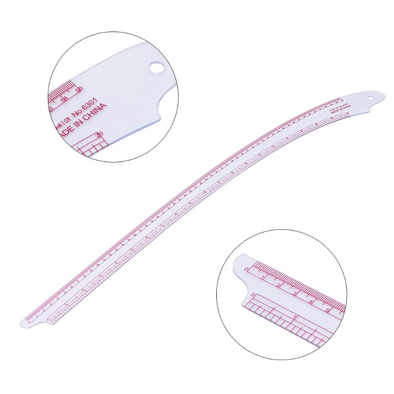 6Pcs Tailor Heersers Pvc Plastic Curve Patroon Kleding Maken Heerser Naaien Snijden Heerser Set Met Scriber